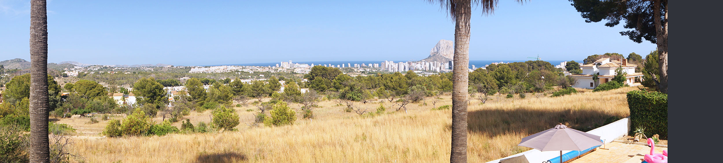Panorama over Calpe en de Middellandse Zee